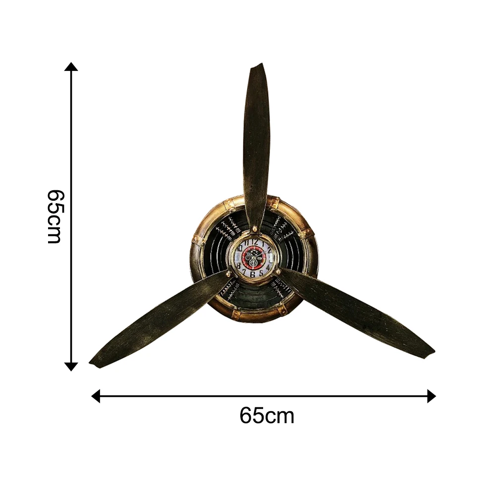 

Aircraft Decorative Metal Propeller Retro Wrought Iron Wall Clock Propeller Wall Decoration Wall Hanging Clock Propeller