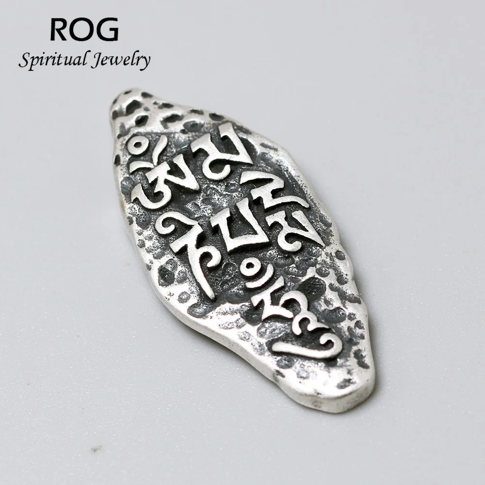 925 пробы серебряная подвеска мантра Ретро Античная форма барокко санскрит шесть