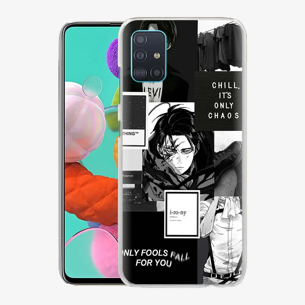 

Attack On Titan Anime Hard PC Phone Case For Samsung Galaxy A51 A71 A31 A41 A21s A91 A12 A02s A42 5G Back Cover Coque Funda Capa