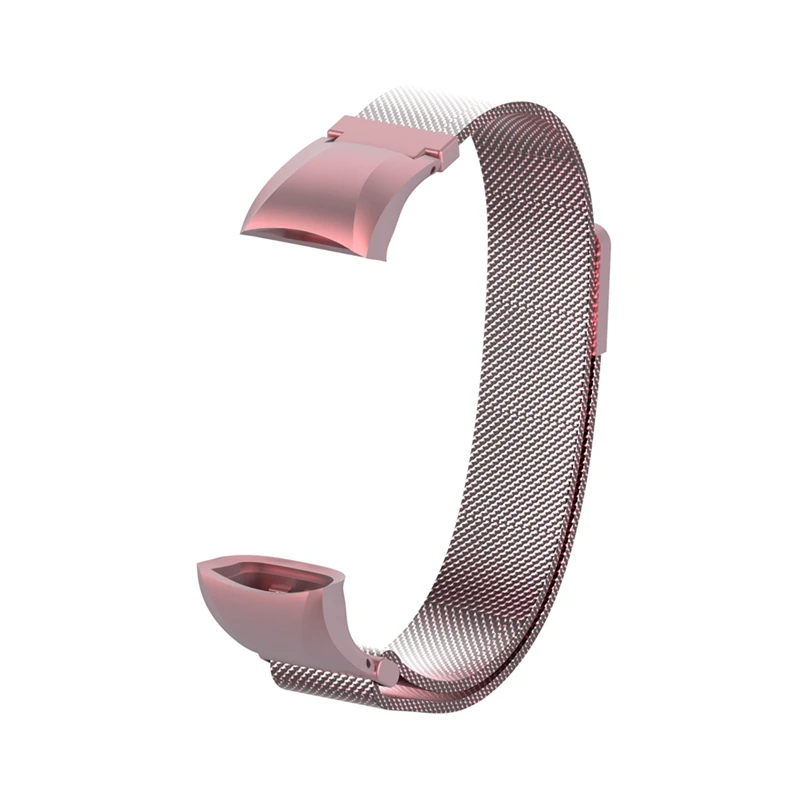 rose pink Обновленный Миланский металлический ремешок для huawei honor Band 4, магнитный браслет из нержавеющей стали для honor band 4, аксессуары - Цвет: rose pink