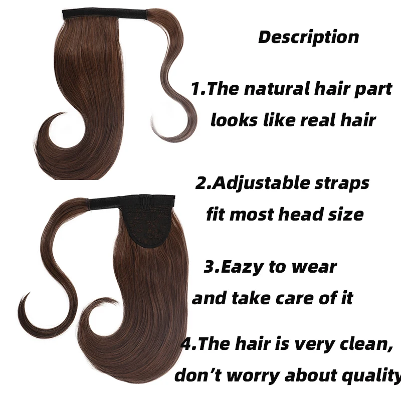 

Curved Velcro high-temperature ponytail, a wig suitable for women, can be worn daily and cosplayed