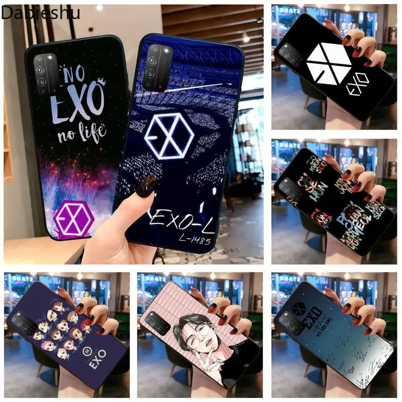 Чехол для телефона Kpop EXO удачный черный Huawei Honor 30 20 10 9 8 8x 8c v30 Lite view pro|Бамперы| |