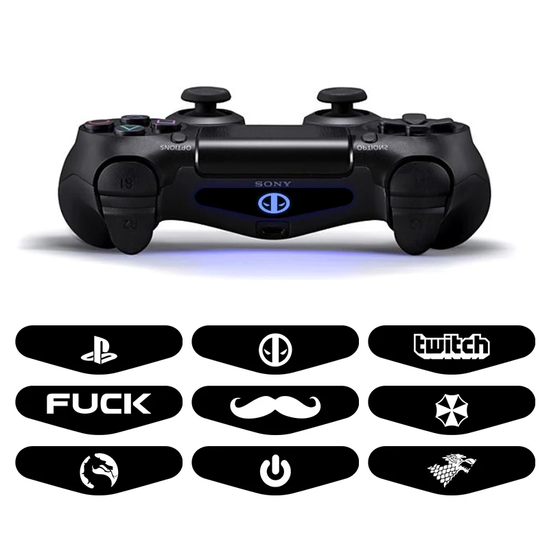 9 шт./компл. светильник светодиодный наклейки для кожи для Playstaion4 PS4 Геймпад светильник наклейки для PS4 Slim Ps4 pro игровой контроллер