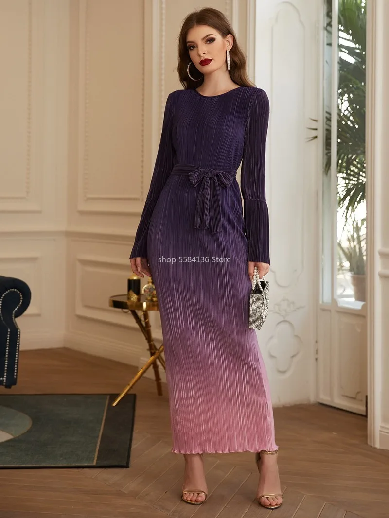 Женское длинное платье-макси Abaya из Дубая Осень-зима 2020 модное платье с