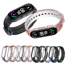 Watchband Replacement Soft Silicone Waterproof Wristband for Xiao-mi Mi Band 6 Wearable Devices Smart Accessories Replacement W