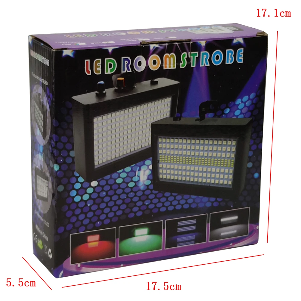 

180 SMD LED Strobe light full color RGB dj party light with remote