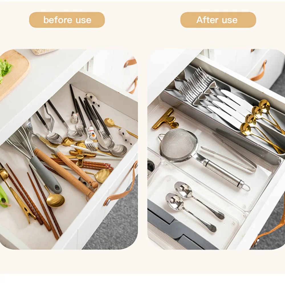 Кухонный лоток для хранения столовых приборов органайзер разделения ножей и