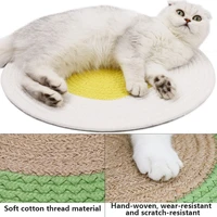 40cm 2in1 cotton thread cat scratcher recyclable non stick scratching cat beds nest scratch cardboard cat rug toy scratching pad