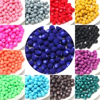 olingart 6810mm charm matte glass beads candy color rubber neon jewelry making diy necklacebraceletearrings the best gift