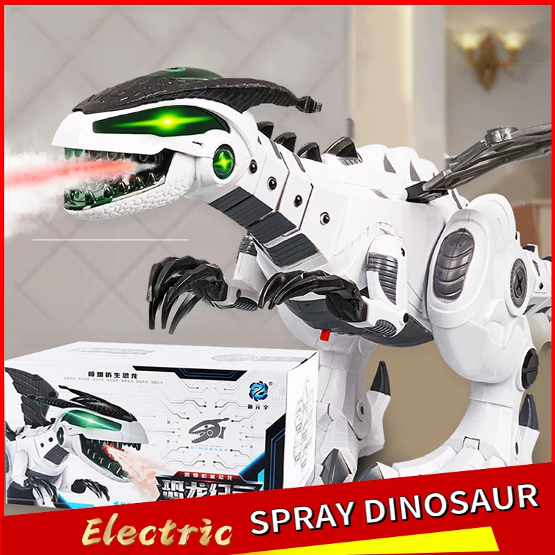 

Модель электрического динозавра с распылителем звука светильник, игрушечная ходячая машина, тираннозавр рекс, игрушка-животное для детей, ...