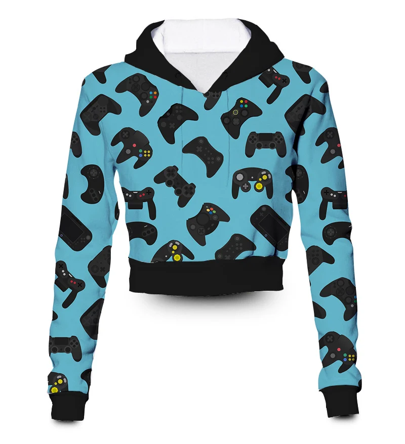 

Индивидуальный заказ Управление играть сублимационная печать размера плюс укороченный толстовки