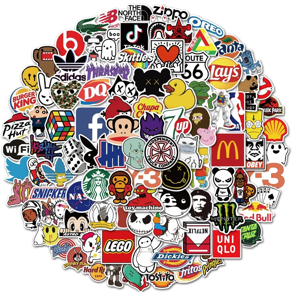 

10/30/50/100 шт. Стикеры с логотипом бренда Tide, Мультяшные водонепроницаемые Стикеры, скейтборд, гитара, «сделай сам», граффити, Классические накл...