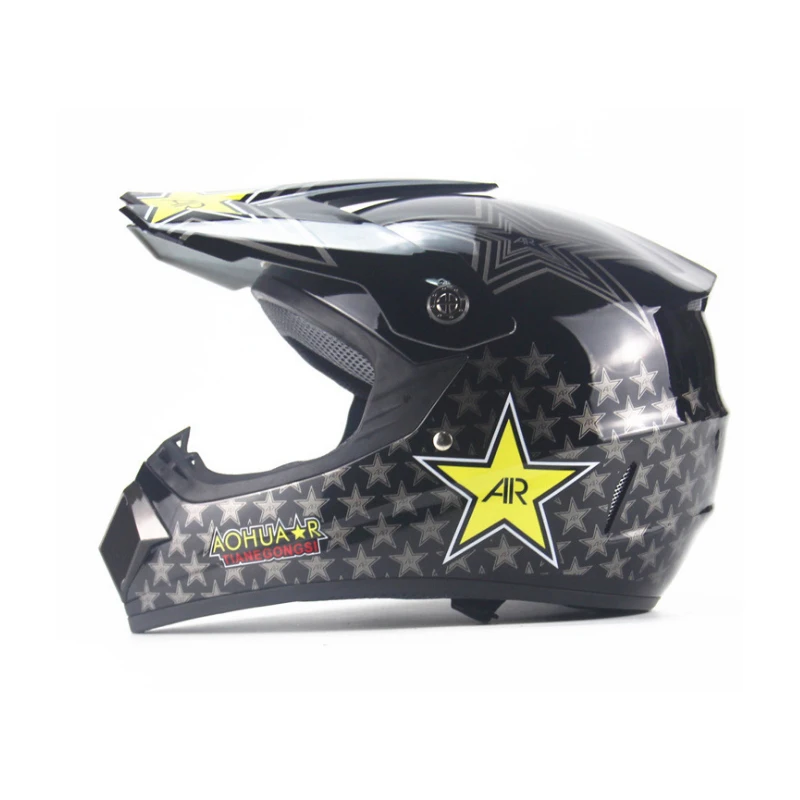 Bright black2 Лидер продаж внедорожные шлемы горные Гонки Горный полный шлем rcycle moto cross casque capacete горные велосипедные шлемы - Цвет: Bright black2