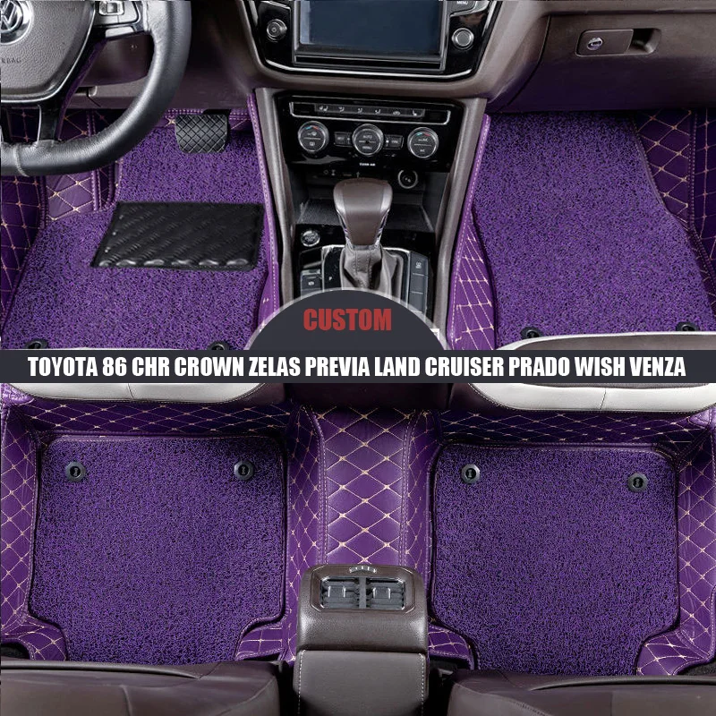 Автомобильные коврики на заказ для Toyota 86 CHR CROWN Zelas Previa Land Cruiser Prado WISH Venza Fortuner Sienna