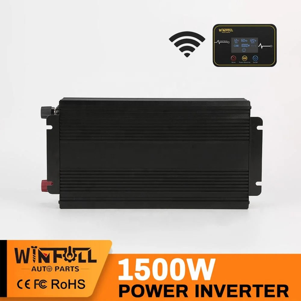 

Modified Wireless Remote Pure Sine Wave 12V / 24V Dc 1500W Power Inverter