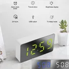 Светодиодные зеркальные цифровые часы будильник настольные часы с регулируемой яркостью электронные часы будильник украшение дома Подарки для ребенка