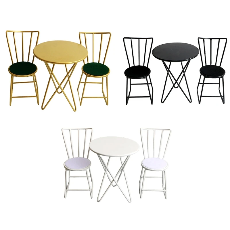 

Набор из металлического стола и стула, аксессуары для кукол, 30 см