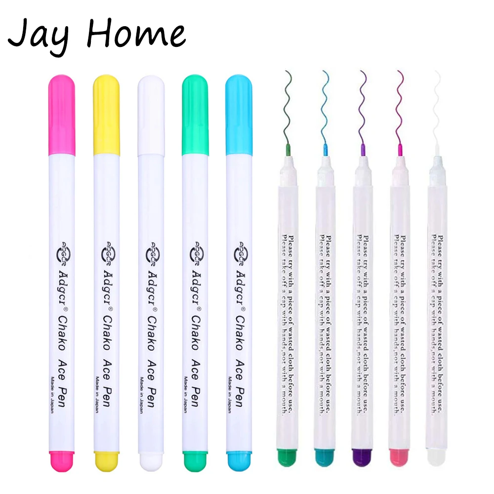 1/6 stücke Tinte Verschwinden Stoff Marker Stift DIY Kreuz Stich Wasser Löschbaren Stift Schneiderei