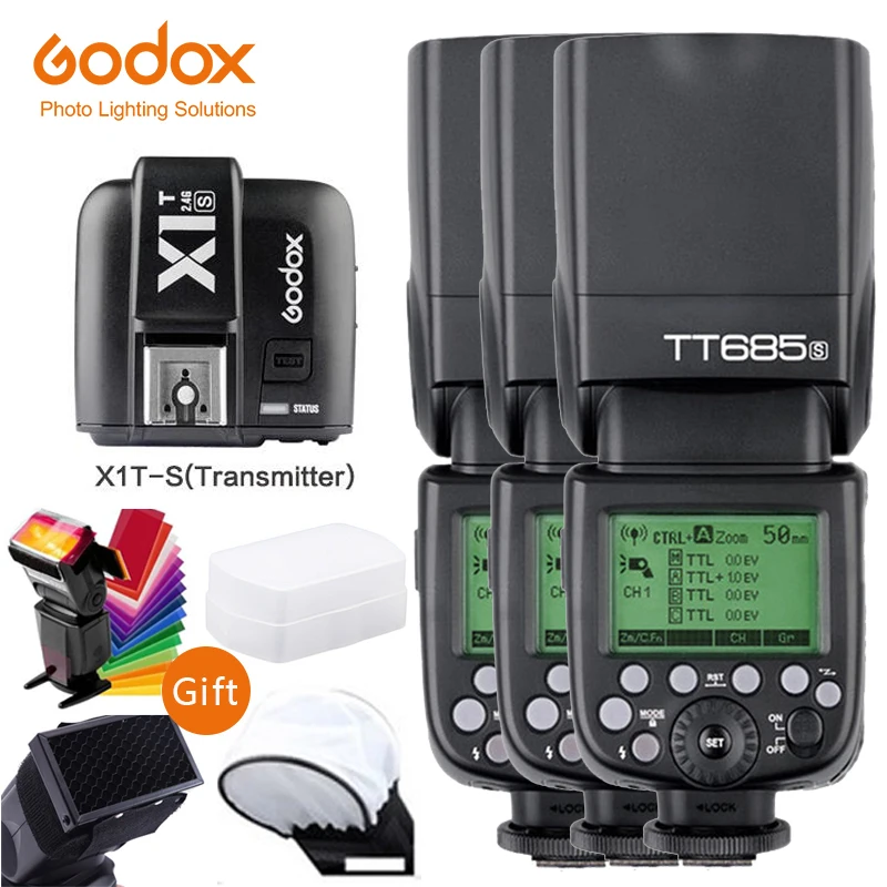 Вспышка для камеры Godox TTL TT685S 2 4G Беспроводная HSS 1/8000s GN60 + фотопередатчик Sony a77II a7RII
