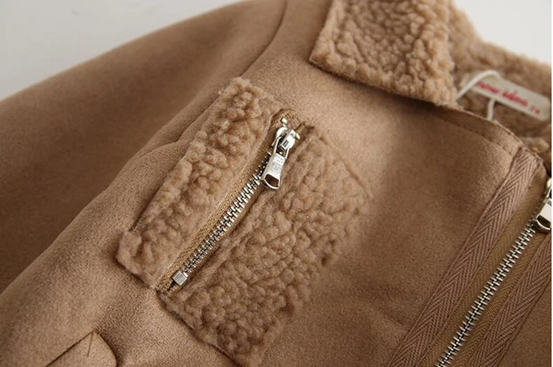 Теплые пальто из овечьей шерсти для маленьких девочек модная повседневная