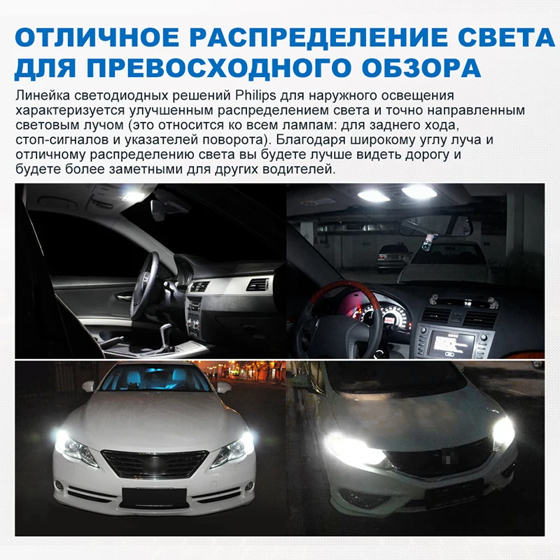 Philips Ultinon T10 W5W LED лампа для индивидуальных и габаритных огней авто Обратный свет