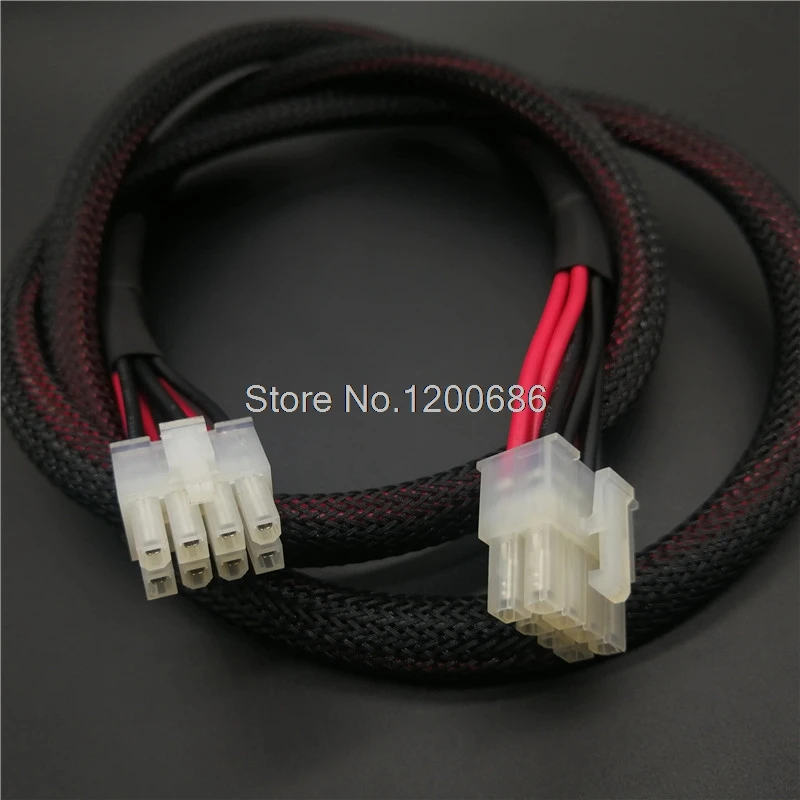

8PIN 18AWG 30CM ATX8 Extension Cable 5557 Receptacle Housing Dual Row 8 Circuits Natural Molex 4.2 2*4pin 8p wire harness
