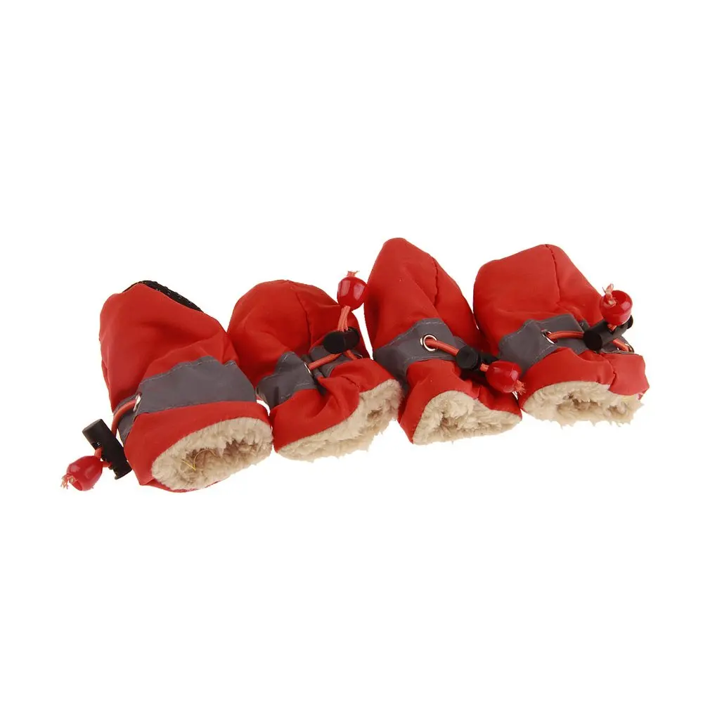 

4pcs Pet Protection Antiskid Puppy Shoes Soft-soled Pet Dog Shoes Summer/Winter Waterproof Prewalkers Soft Supplies Pet Paw Care