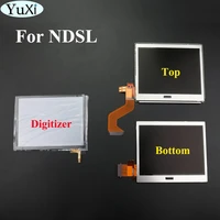 yuxi top upper lower bottom lcd display screen touch screen digitizer glass for ds lite dsl for ndsl game console