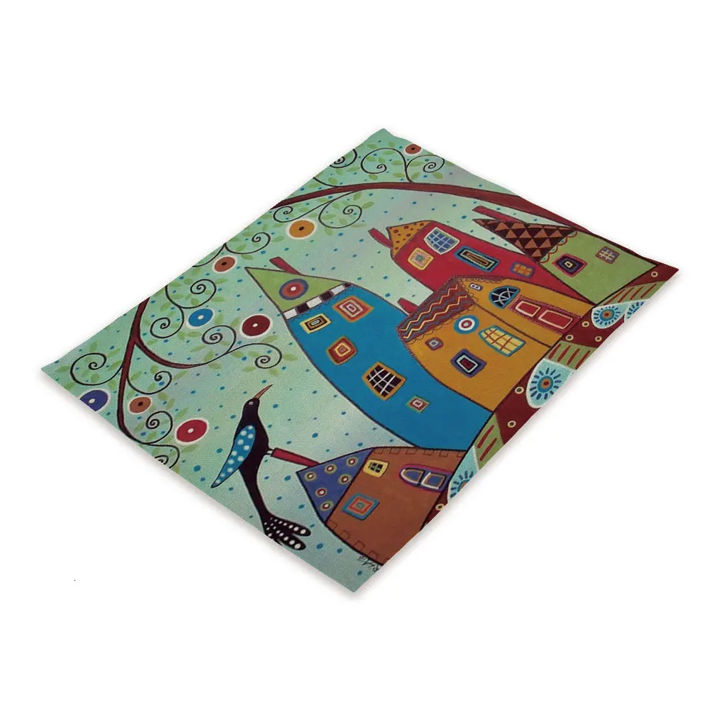 Nordic Kitchen Table Mats Flower American Placemats Cup Coaster Rectangle Kitchen Placemat Doily Manteles Individuales De Mesa