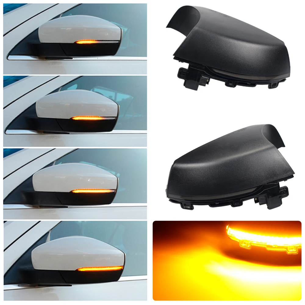

2pcs LED Dynamic Turn Signal Light Car Rear View Mirror LED Indicator Blinker For Volkswagen VW Polo MK5 6R 6C 2009 - 2016 2017