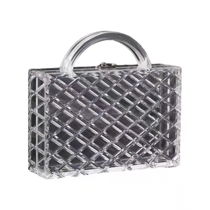 

New Wallet Fashion Transparent Messenger Bag Evening Bag Women's Party Prom Wedding Clutch Purse Wallet Acrylic Handbag JT220050