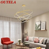 outela nordic pendant lights gold creative contemporary luxury led lamp fixture for home decoration