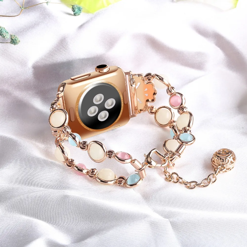 Jewelry Woman Strap for Apple Watch 5 4 3 band 38mm 40mm 42mm 44mm Stainless Steel Bracelet iWatch Series 2 Wristband | Наручные часы