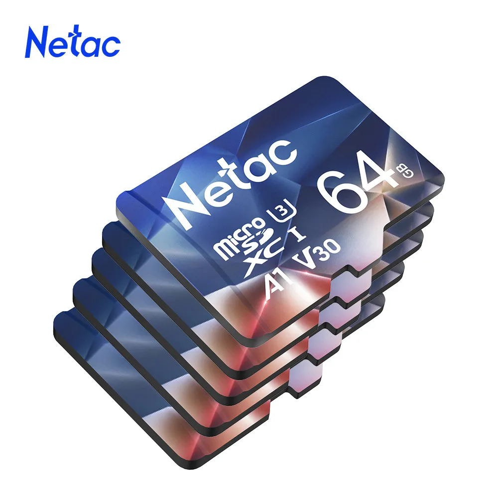 Netac Micro SD карта памяти Class10 TF Card 64 Гб 256 ГБ 512 128 оперативной 32 16 встроенной Макс 100