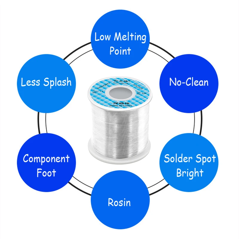 

500/800g Tin Lead Solder Wire Rosin Core Soldering 2.2% Flux Reel Tube 0.5/0.6/0.8/1.0/1.2/1.5/2.0MM