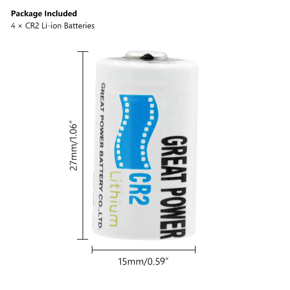 4 шт. высококачественные литиевые батареи 3 в 750 мАч CR2 LiMnO2 для видеокамеры рация