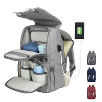 korean fashion nappy nursing bags travel diaper backpack for stroller kit diaper bag backpack for mom usb maternity baby care
