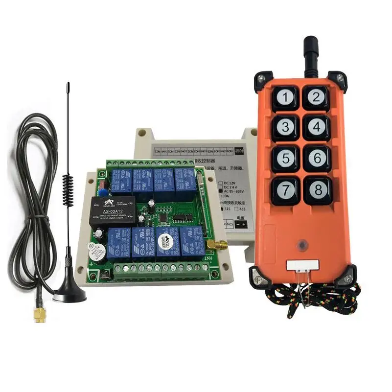 

433mhz Universal AC 110V 220V 10A relay 8CH RF Remote Control Switches Receiver& Transmitters Switch power on/off lighting