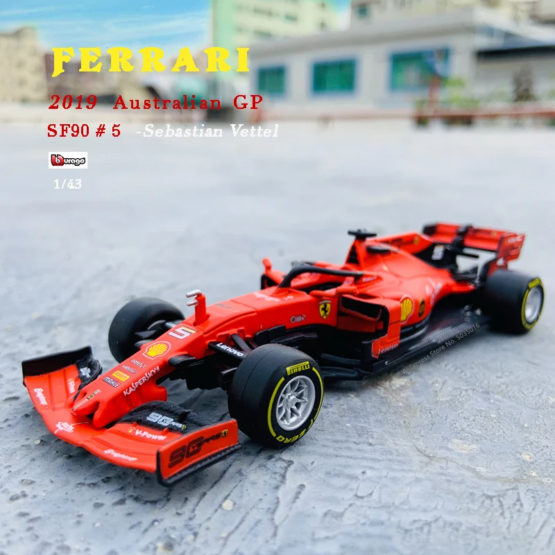 Суперигрушечная модель автомобиля Bburago Ferrari F1 Formula One 2019 SF90 из сплава с управлением