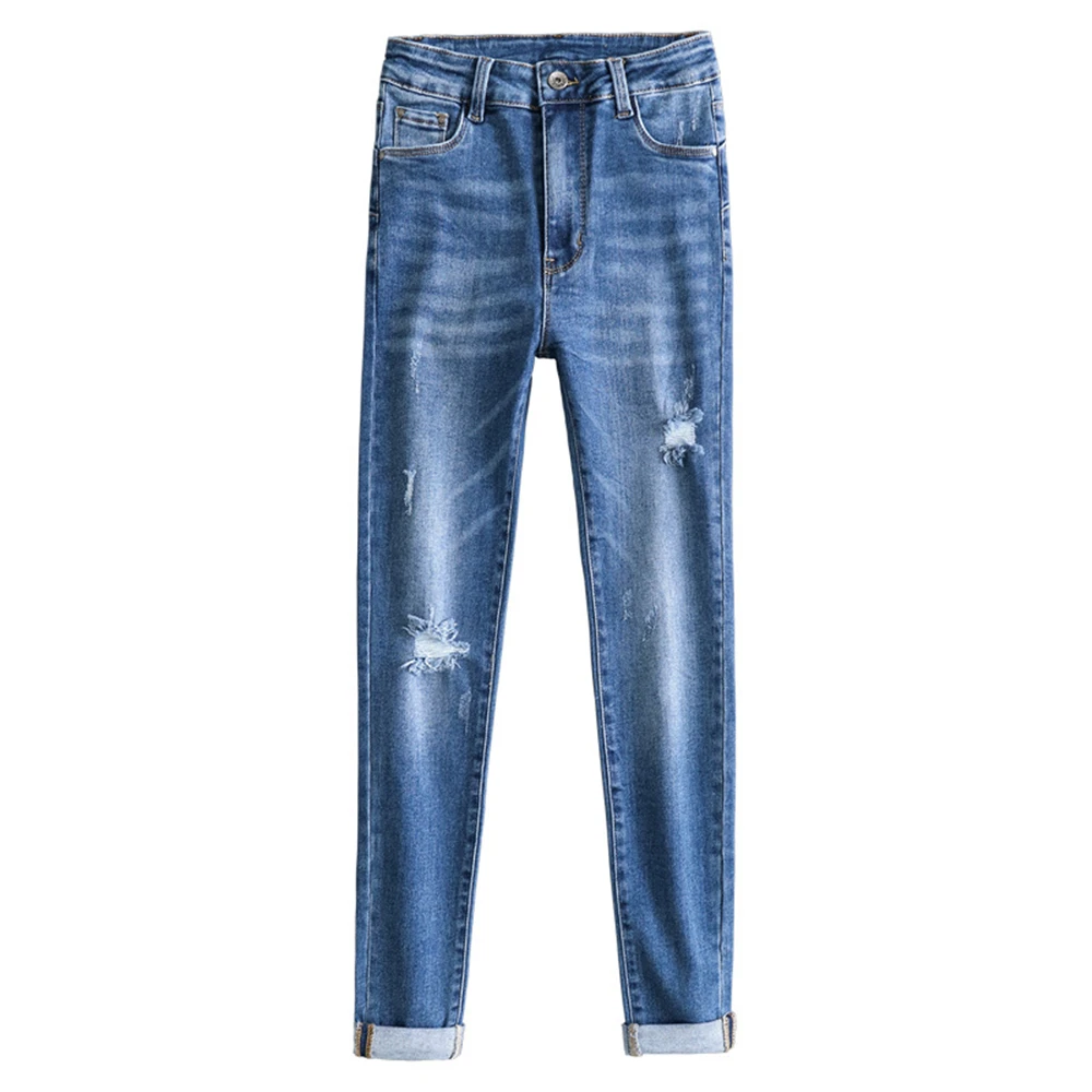 

Женские узкие джинсы-карандаш, новинка 2021, джинсы в стиле Хай-стрит, хип-хоп, винтажные модные брюки, летняя повседневная одежда, Прямая пост...