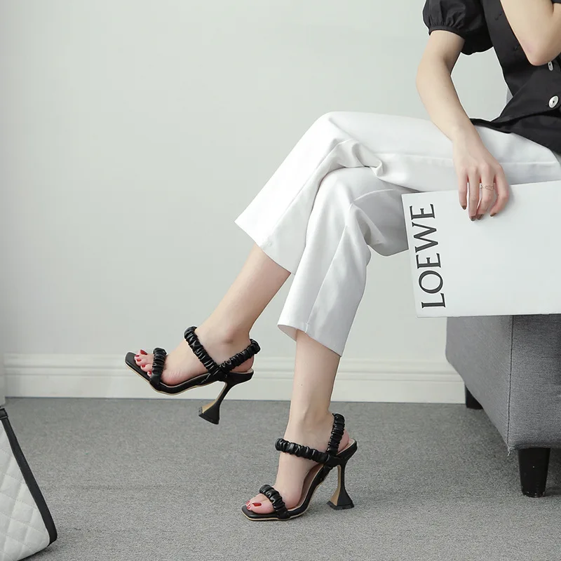 

2021 Summer New Fashion High Heels Women Stiletto Simple Slippers Women