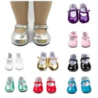 Обувь для кукол аксессуары ботильоны без шнурков белые золотые и синие черные туфли подходит 18 дюймов 43 см новорожденных подарок на день рождения
