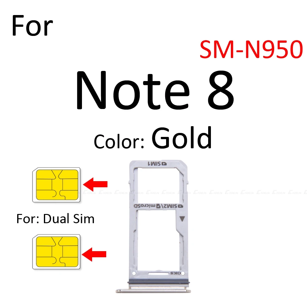 

10pcs/lot Sim Micro SD Card Socket Holder Slot Tray Reader For Samsung Galaxy Note 9 8 N960 N950 Adapter Container Connector