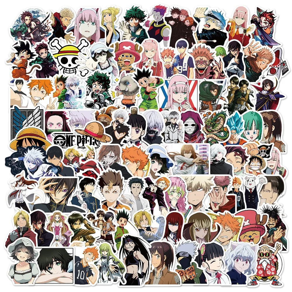 10/30/50 Uds Jap&oacute;n Popular de Anime de pegatina de Graffiti impermeable Skateboard taza de agua pegatina para maleta venta al por mayor-0