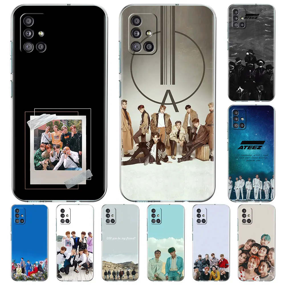 

FHNBLJ ATEEZ Fashion Silicone Phone Case for Samsung Galaxy A51 A52 A32 A71 A72 5G A12 A21s A31 A01 A11 A02 A02s Soft Capa Cover