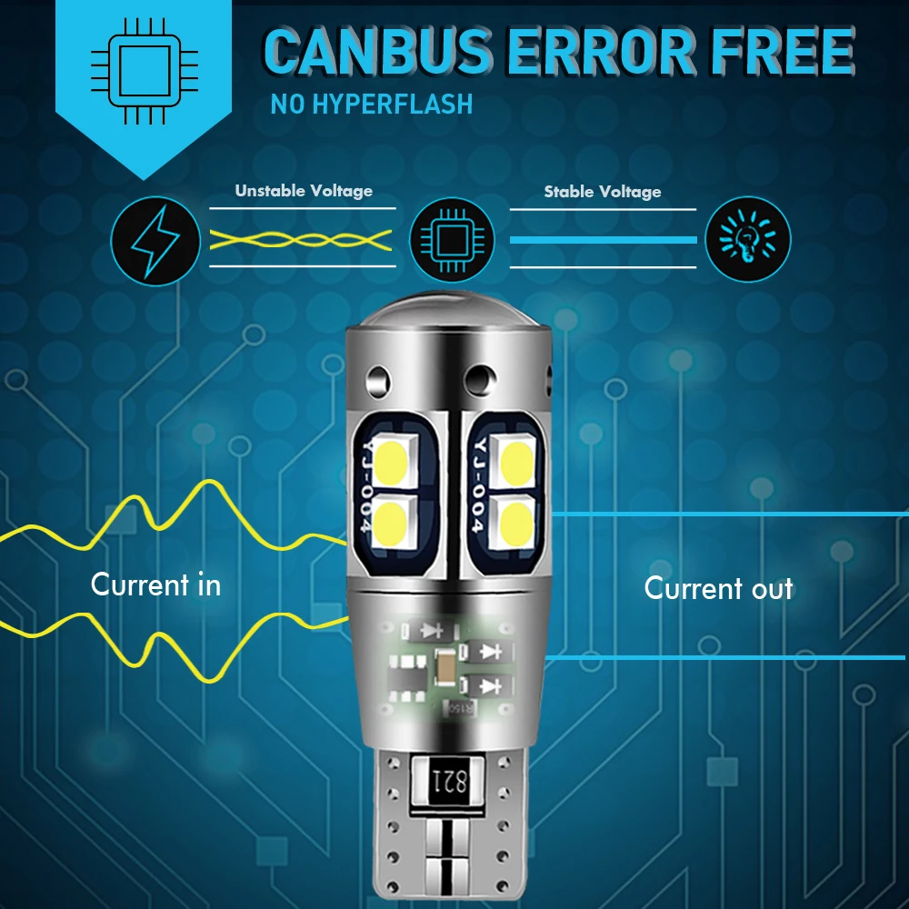 2x Canbus лампы T10 светодиодный W5W 168 194 просвет Автомобильные стояночные огни для Audi A6