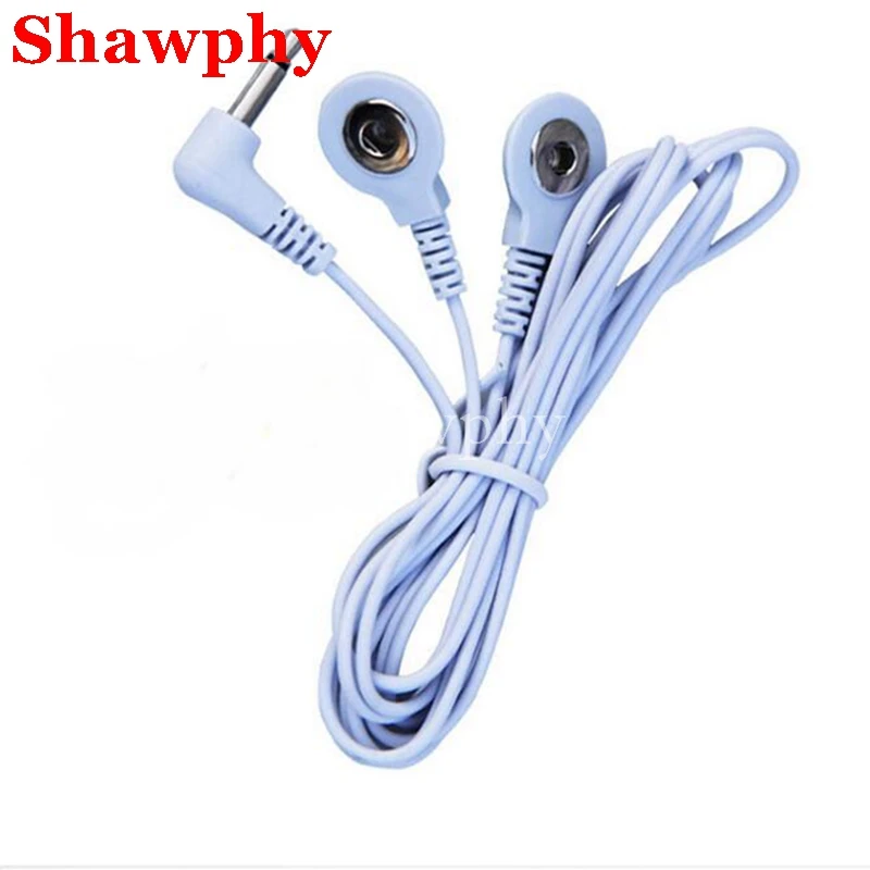

5pcs/lot DC Head 2.5mm 2 in 1 TENS unit electrode lead wires/cables snap 3.5mm use for connect TENS/EMS machine