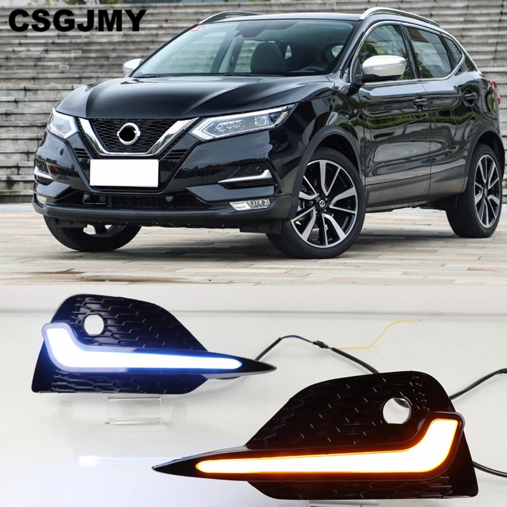 CSGJMY 2 шт. Светодиодный дневной светильник для Nissan Qashqai 2019 2020 динамического