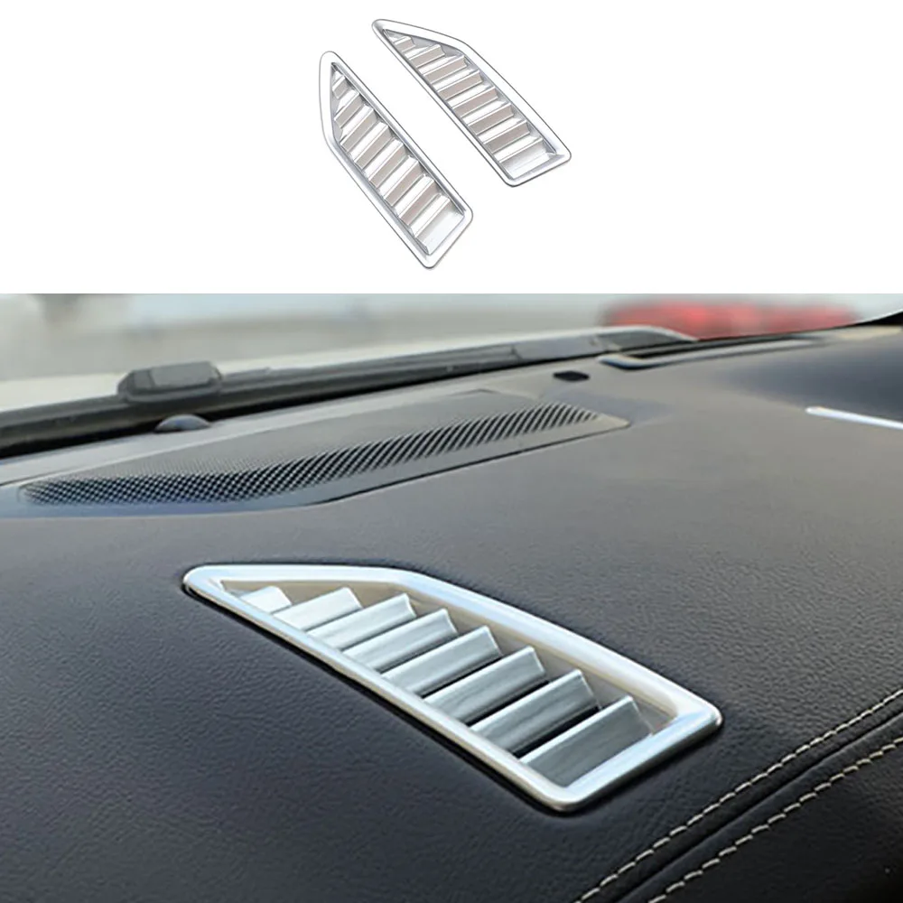 

Fit For 2015-2020 Ford Ranger Everest Endeavour ABS Chrome Air Conditioning Dashboard Vent Decorative Panel Cover