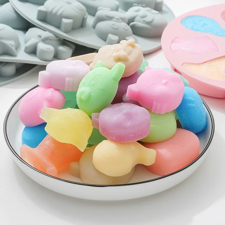 Round pet rice cake mold children's food supplement making chocolate fudge 3D silicone steamable baking tool | Дом и сад